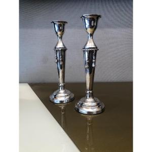 Pair Of Candlesticks In The Mid-century Style, 20th Century
