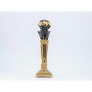 Bronze Thermometer. Restoration, 19th Century