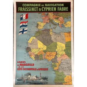 According To Roger Chapelet, Poster Of The Fraissinet & Cyprien Fabre Navigation Company