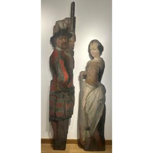 Pair Of Flemish Dummy Boards, Late 17th And Early 18th Century