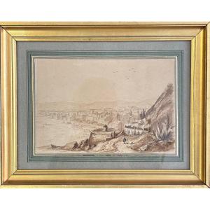 Pen Drawing Of The City Of Nice Rpf Monogram