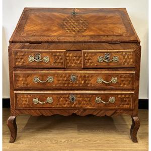 Louis XV Louis XVI Tradition Rosewood Marquetry Secretary