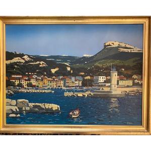 Richard Campana (1948) Entrance To The Port Of Cassis
