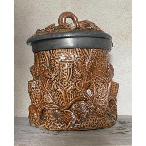 Beauvaisis Stoneware Tobacco Jar