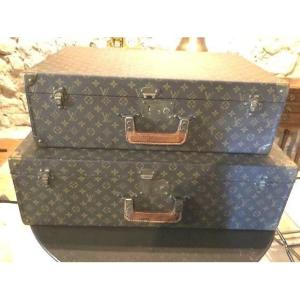 Two Vintage Louis Vuitton Suitcases