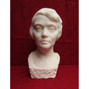 Bust Of Woman In Marble