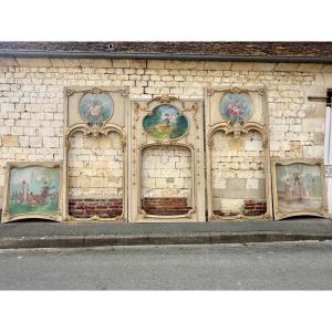 Set Of Six Louis XV Woodworking Pieces