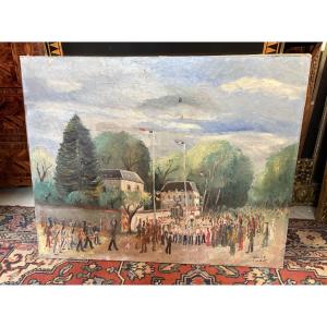 Oil On Canvas Signed Gabriel Zendel