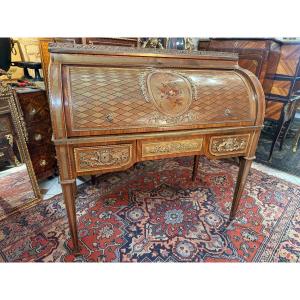 Louis XVI Style Cylinder Desk After A Model By Jean Henri Riesener
