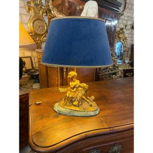  19th Century Bronze Sculpture Forming A Lamp