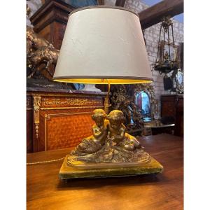 Bronze Sculpture Forming A Lamp