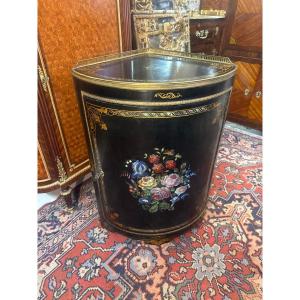 Napoleon III Corner Door In Blackened Wood