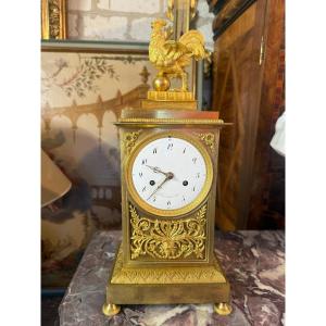Empire Clock In Gilded Bronze "fossard L Aine Paris"