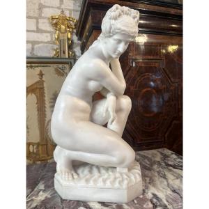 Sculpture "squatting Venus" After A Model By Pietro Bazzanti (1825/1895)