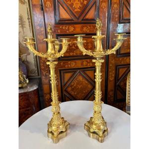 Pair Of Charles X Period Candelabra