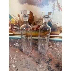 Hermes Published By Baccarat - Pair Of Crystal Carafes