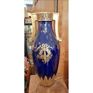 Baluster Vase In Tours Pinon-jaget Earthenware