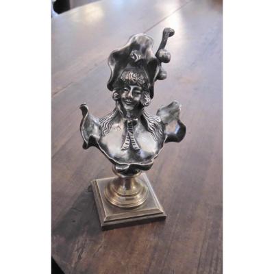 Silver Bronze Representing A Bust Of Woman Late Nineteenth