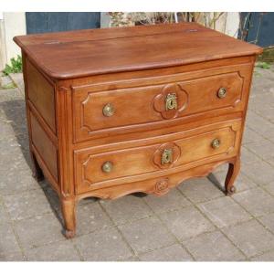 Louis XVI Louis XV Chest Of Drawers In Walnut From The 18th Century