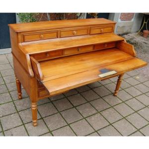Louis Philippe Period Desk In Cherry Wood From The 19th Century