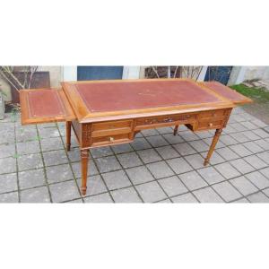 Louis XVI Style Desk From The Napoleon III Period In Walnut, Late 19th Century