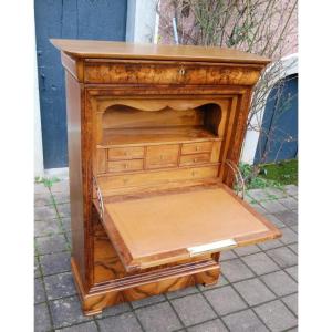 Louis Philippe Period Walnut Secretary Desk From The 19th Century