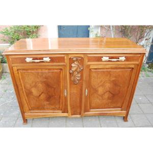 Art Nouveau Period Walnut Sideboard From The 1900s