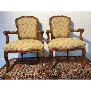 Pair Of Louis XV Armchairs