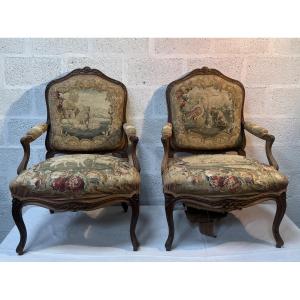 Pair Of Louis XV Style Armchairs