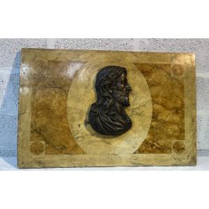 18th Century Bronze Head Of Christ