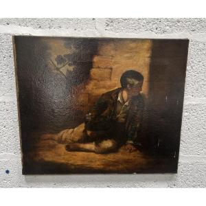 19th Century Painting Of A Young Boy