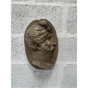 Plaster Cast Profile Of A Man 