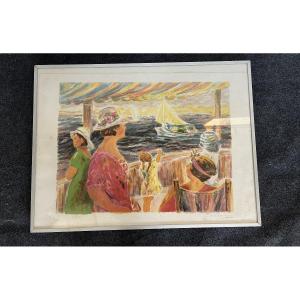 Lithograph By E. Addam