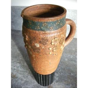 Vase - Pitcher In Gres By Ernest Chaplet And Albert Dammouse