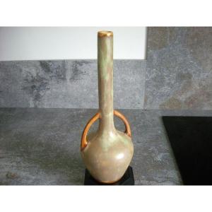 20th Century Grease Vase From The Pierrefonds Manufacture (oise)