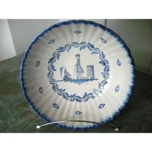 Mid-19th Century Earthenware Salad Bowl From The St Paul Manufacture