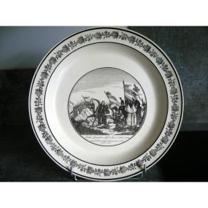 Dish Decor On General Joubert Earthenware 1824 From Choisy Le Roi