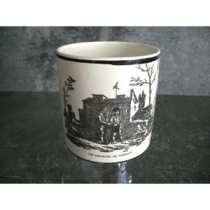 Montereau Earthenware Tankard 1820 Decorated With Marmot Dancers  