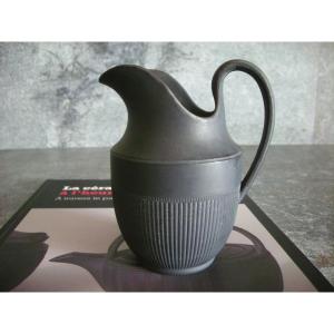 Black Basalt Milk Jug 1806 Signed Creil