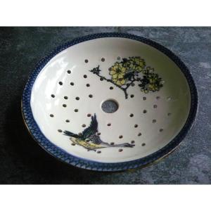 Earthenware Sponge Holder, 1876/1884, Egyptian Service From Creil Montereau