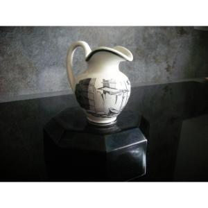 Opaque Porcelain Ewer, 1824, Choisy Le Roi Factory 