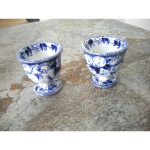 Two Cockerels Circa 1869 Service Flora De Creil Et Montereau