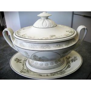 Soup Tureen Epoque Empire 1808 Signed Creil