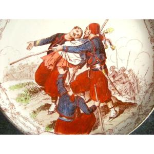 9 Earthenware Plates Circa 1890 Décor