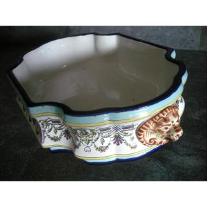 1840 Polychrome Earthenware Basket From Creil And Montereau
