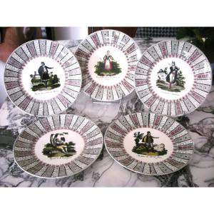 Five Porcelain Plates