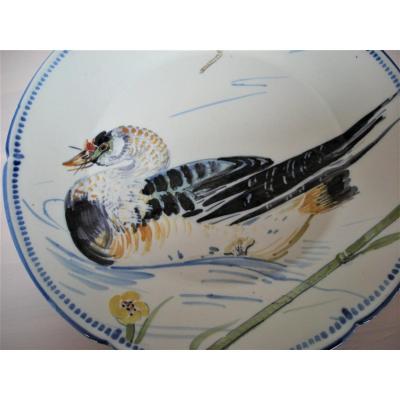 Faience Round Dish 1860 Japanese Decor From Bourg La Reine