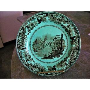 Fine Green Earthenware Plate 1834