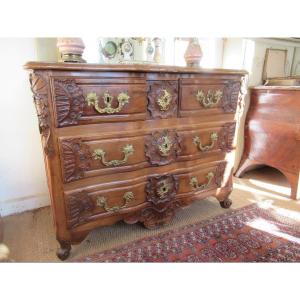 Louis XV Period Walnut Chest Of Drawers