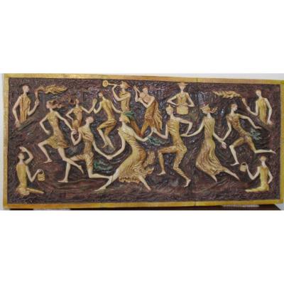 1930s Ceramic Panel